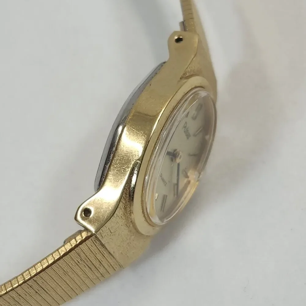 Pulsar Womens Watch Y590-5589 Gold Tone Stainless New Battery Vintage